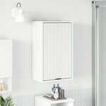 vidaXL Cabinet de salle de bain Montage mural Blanc 39 x 23.5 x 65 cm