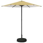 vidaXL Parasol de jardin avec base 230 x 230 cm Polyester