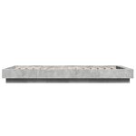 vidaXL Cadre de lit et lumières LED sans matelas gris béton 90x200 cm