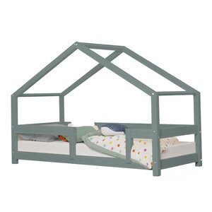 Lit cabane enfant LUCKY 70 x 160 vert sauge