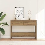 vidaXL Table console chêne artisanal 100x35x76 5 cm bois d'ingénierie