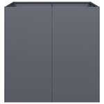 vidaXL Jardinière anthracite 80x80x80 cm acier