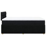vidaXL Sommier à lattes de lit avec matelas noir 120x190 cm tissu