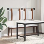 vidaXL Tête de lit suspendue Uni Blanc 150 x 55 x 5 cm PU antique