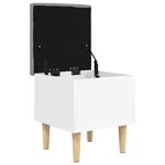 vidaXL Banc de rangement blanc 42x42x46 cm bois d'ingénierie