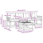 vidaXL Ensemble de canapés d'extérieur 5 pc Naturel et Beige
