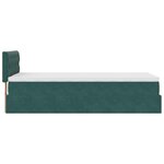 vidaXL Cadre de lit ottoman avec matelas vert foncé 90x190 cm velours