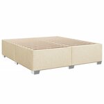 vidaXL Cadre de lit sans matelas crème 200x200 cm tissu