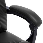 vidaXL Chaise de bureau de massage Noir Similicuir