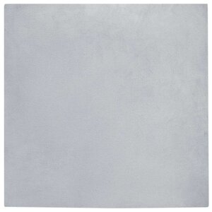 vidaXL Tapis en Fourrure Synthétique de Lapin Gris 200 x 200 cm