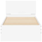vidaXL Cadre de lit sans matelas avec tête de lit blanc 75x190 cm
