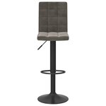 vidaXL Tabouret de bar Gris foncé Velours