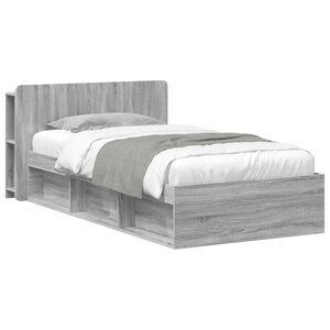 vidaXL Cadre de lit avec rangement Sonoma gris 80 x 200 cm