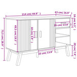vidaXL Buffet OLDEN blanc et marron 114x43x73 5 cm bois massif de pin