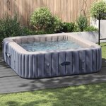 vidaXL Couverture de piscine carrée Gris clair Polyéthylène 396 x 396 cm