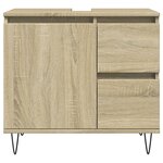 vidaXL Ensemble de meubles de salle de bain 3 Pièces chêne sonoma