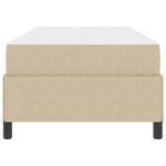 vidaXL Cadre de lit avec matelas Gris Vert Clair 80 x 200 cm tissu