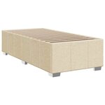 vidaXL Cadre de lit sans matelas crème 100x200 cm tissu
