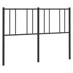 vidaXL Tête de lit de remplacement métal noir 135 cm