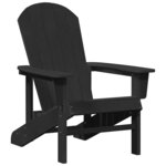 vidaXL Mobilier de jardin lounge 2 Pièces Noir 74 x 82 x 90 cm