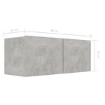 vidaXL Ensemble de meubles TV 7 Pièces Gris béton Bois d'ingénierie
