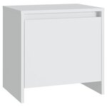 vidaXL Table de chevet blanc 45x34x44 5 cm bois d’ingénierie