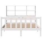 vidaXL Lit bibliothèque sans matelas blanc 120x190 cm bois pin massif