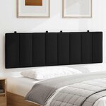 vidaXL Coussin de tête de lit Hanko noir 160 cm tissu