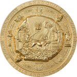Monnaie BACTRIAN CYBELE DISK Gilded Archeology Symbolism 3 Oz Argent 20$ Cook Islands 2021