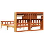 vidaXL Lit bibliothèque sans matelas cire marron 180x200 cm pin massif