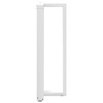 vidaXL Pieds de table de bar en T  2 pièces  blanc  50 x 35 x (110-111) cm  acier