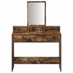 vidaXL Coiffeuse Chêne fumé 100 x 41 x 140 cm Bois d'ingénierie