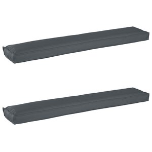 vidaXL Coussins de Palette pour Banc 2 Pièces Anthracite 200x40x8 cm Tissu Oxford