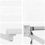 vidaXL Auvent Blanc 3 x 2 5 m Polyester et métal