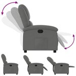 vidaXL Fauteuil inclinable gris foncé tissu