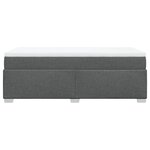 vidaXL Sommier à lattes de lit et matelas Gris foncé 90x190 cm Tissu