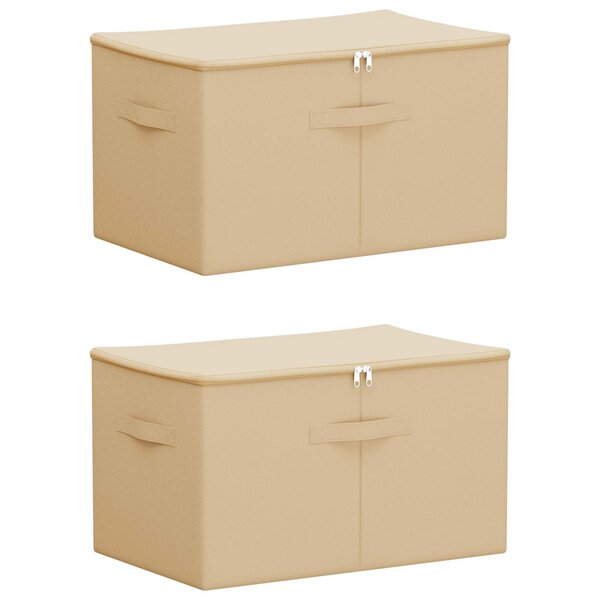 vidaXL Boîte de rangement 2 pc Tissu intissé 60 x 43 x 35 cm 90 3 L