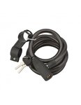 Antivol à clé Twisty  câble acier  vélo  12mmx1.8m  2 clés  noir - THIRARD