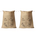 2 sacs en jute 35 x 30 cm