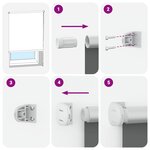 vidaXL Store enrouleur occultant blanc cassé 75x210cm largeur du tissu