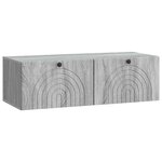 vidaXL Meuble TV mural Sonoma gris 99 x 41 x 30 cm Bois d'ingénierie
