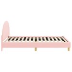 vidaXL Cadre de lit pour enfants avec tête de lit Rose 90 x 200 cm