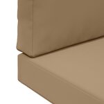 vidaXL Coussin de canapé d'extérieur 3 Pièces Taupe Polyester