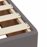 vidaXL Sommier à lattes de lit avec matelas Gris 200x200 cm Similicuir