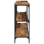 Table Console vidaXL Bois Ancien 200x30x75 cm Bois Aggloméré et Acier