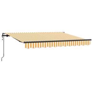 vidaXL Auvent Rétractable Jaune et blanc 250 x 200 cm