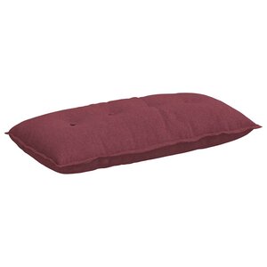 vidaXL Coussin de Dos Bordeaux 100 x 19 x 50 cm tissu