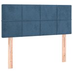 vidaXL Sommier à lattes de lit avec matelas Bleu foncé 100x200 cm