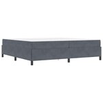 vidaXL Cadre de lit avec matelas Gris foncé 200 x 200 cm tissu