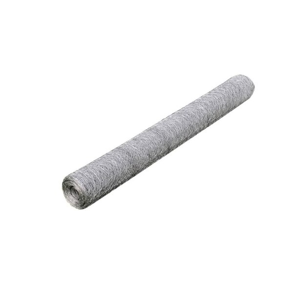 vidaXL Clôture en treillis Acier galvanisé Hexagonal 1x25 m Argenté